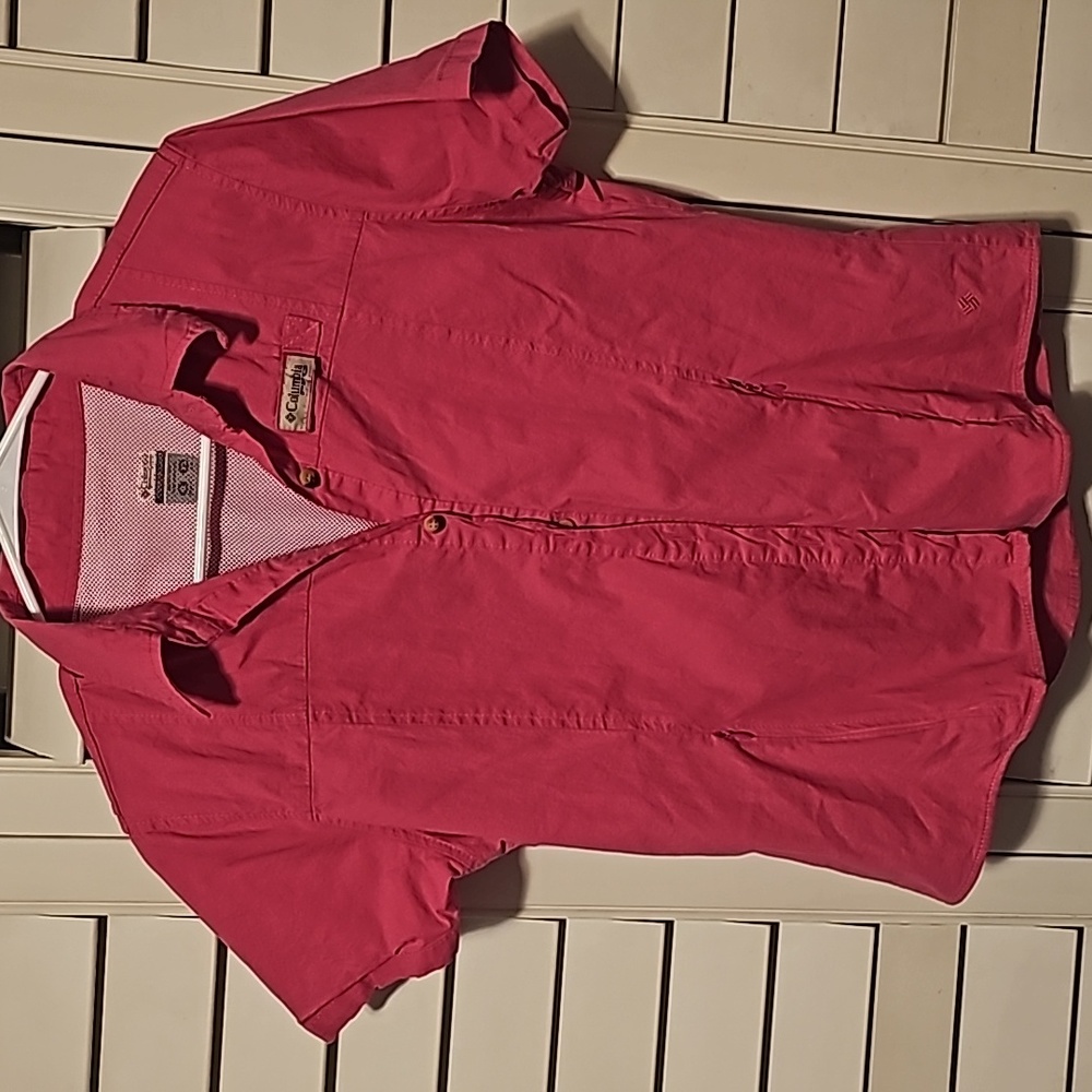 Columbia PFG Pink Short sleeve sz XL